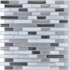 Wheeled laundry hamper with lid. Art3d 12 In X 12 In Grey Peel And Stick Tile Backsplash For Kitchen 10 Pack A17002p10 The Home Depot