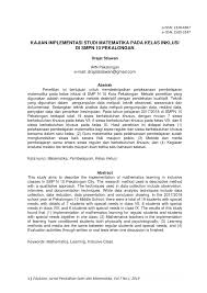 Maybe you would like to learn more about one of these? Pdf Kajian Implementasi Studi Matematika Pada Kelas Inklusi Di Smpn 10 Pekalongan