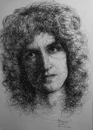 Well I just have 2 pen drawings to share. The one from yesterday and this  one, which is also after Erick Centeno, since I just learned some of his  scribble techniques. I