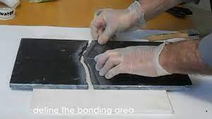 A broken slab of marble doesn't necessarily mean it's time to replace the object. How To Patch And Polishing Black Broken Marble Youtube