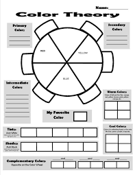 Be Art Smart Color Theory Worksheet Art Worksheets Art Handouts