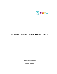 También las excepciones, prefijos meta y orto y ác idos del manganeso y del cromo.si. Nomenclatura Inorganica Docsity
