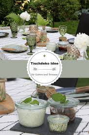 Sommerliche Tischdekoration Fur Die Terrasse Tischlein Deck Dich In 2020 Tischdekoration Tischdecke Dekoration