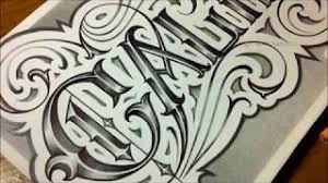 California Custom Chicano Fancy Script Tattoo Style Letters Youtube