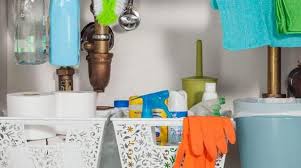 10 Cheap Organizing Hacks For A Clutter Free Home Cleaning Supplies Organization Under Sink Organization Sink Storage
