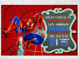 Birthday, free, invitation, party, printable, spiderman. Spiderman Party Invitation Template Free Novocom Top