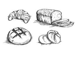 Black And White Sandwich Art Set Of Hand Drawn Bread Types Vector How To Draw Hands Hand Drawn Vector Illustrations Drawings