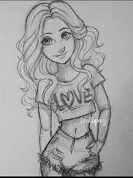 Long hair cute drawing for girls. Drawing Long Hair Cute Drawings Of Girls Cartoon