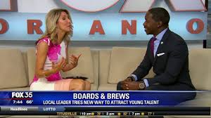Lyndon Carter talks to Amy Kaufeldt at Good Day Orlando/Fox 35 about his  "Boards & Brews" program