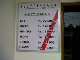 Harga tersebut belum termasuk biaya parkir kendaraan. Sukabumi Escapism
