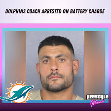 Miami Dolphins outside linebackers coach Ryan Crow was arrested early  Friday morning in Fort Lauderdale after a domestic disturbance. The  Dolphins released a statement: “We are aware of the serious matter involving