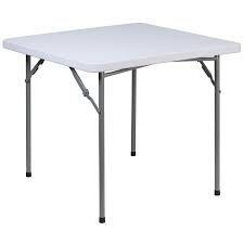 Flash Furniture 33 75 In X 33 75 In Outdoor Square Plastic White Folding Table Lowes Com In 2020 Folding Table Flash Furniture Furniture