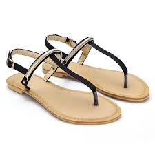 Black Ankle Strap Sandals Flat Black Metal Detail Flat Sandals Us 25 95 Yoins Flat Sandals Ankle Strap Sandals Flat T Strap Sandals