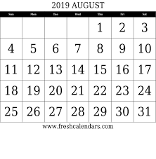 August 2019 Calendar Printable Templates Catch Calendar Printables Calendar 2019 Template August Calendar