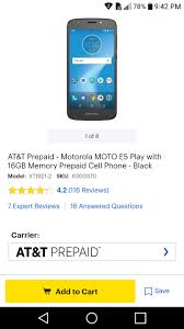 Unlocking a motorola moto e5 cruise cell phone is legal and 100% safe. Best Buy Usa At T Prepaid Moto E5 Play 16gb Memory Prepaid 29 99 Usd Redflagdeals Com Forums