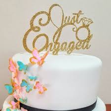Matisse cake design, mumbai, maharashtra, india. Cake Topper Engagement Cake Topper Just Engaged Cake Etsy In 2021 Engagement Cake Toppers Engagement Party Cake Engagement Cakes
