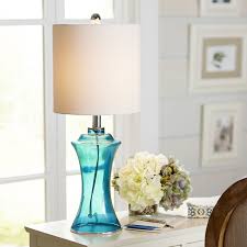 Sea Glass Lamp Aqua Table Lamp Lamp Beach Theme Living Room