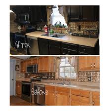 A master painter offers tips on how to paint kitchen cabinets. Before And After Primitive Kitchen Painted Black Cabinets Diy Diy Kitchen Cabinets Painting Diy Kitchen Renovation Diy Kitchen Remodel