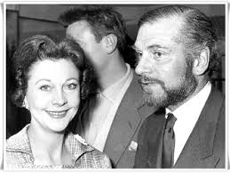 Vivien Leigh and a bearded Laurence Olivier at a launch party for England's  charitable Night of 100 Stars.