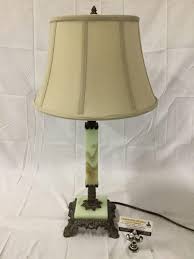 Block sconce in calacatta viola marble by henry wilson. Lot Vintage Art Deco Cast Metal Marble Base Table Lamp With Shade