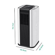 Small rooms need small portable air conditioners. Slimline 10000 Btu Portable Air Conditioner For Rooms Up To 28 Sqm Electriq