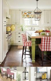 Cute Modern Farmhouse Kitchen Joanna Gaines Style I Love The Red Checkered Bar Modern Farmhouse Kitchens Modern Farmhouse Decor Kitchen White Kitchen Chairs