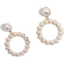 20% coupon applied at checkout. Gold Round Drop Earrings Women Trendy Imitation Pearl Circle Pendant Big Dangle Earring Jewelry Gd Buy Online In Cayman Islands At Cayman Desertcart Com Productid 144461079