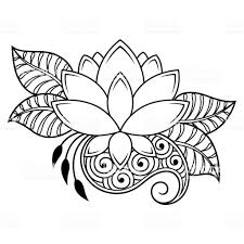 Mehndi Lotus Flower Pattern For Henna Drawing And Tattoo Decoration 140596819603929494 Henna Drawings Drawings Mehndi Flower