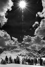 Landscape In The Mountains With Snow Black And White Dolomites Alps By Visionitalia Black And White Landscape Black And White Beach Black And White Photographs