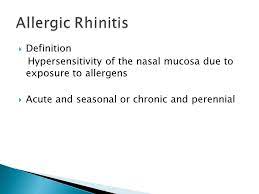 Allergic Rhinitis Definition Ppt Video Online Download