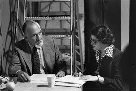 Florida Memory • Actor Jose Ferrer talking with Dr. Paula Mae Milton at the  Miami-Dade Community College North Campus.