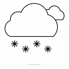 Dibujo para colorear invierno > nieve. Colorear Nieve Dibujo De Nube Nieve Para Colorear Ul Line Art Transparent Png Download 1187894 Vippng