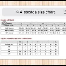 abiding escada clothing size chart 2019