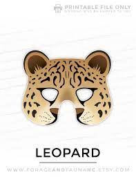Printable Leopard Mask Wild Cat Printable Mask Jaguar Mask Etsy In 2021 Printable Animal Masks Printable Masks Animal Masks