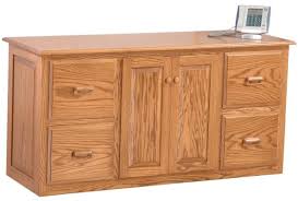 The pedestal offers 2 utility drawers and 1 file drawer with letter/ legal filing system. Commissioned Light Oak Office Credenza Countryside Amish Furniture