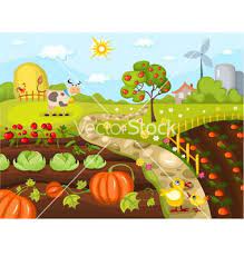 Harvest Card Vector By Nem4a Image 246663 Vectorstock Garden Clipart Farm Images Illustration