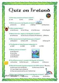 Quiz On Ireland Worksheet Free Esl Printable Worksheets Made By Teachers Ireland Facts Ireland Geography Worksheets