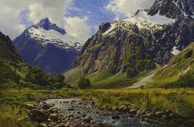 See a recent post on tumblr from @entishramblings about new zealand landscape. Andrew Tischler Artist Oil Painting Landscape Landscape Paintings Colorful Landscape