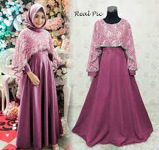 Kombinasi brokat warna merah tersebut membuat penampilan terlihat mewah dan elegan. Jual Baju Gamis Pesta Muslim Remaja Gamis Wisuda Brokat Brukat Cape Batwing Samira Warna Ungu Magenta Di Lapak Valiashop99 Bukalapak