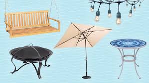 Black garden dining set with parasol mushroom recipe. Upgrade Your Outdoor Space For Summer On A Budget Fun Patio Seating Tables Lighting More Rachael Ray Show