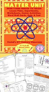 Save The Time Of Planning An Entire Unit Everything Needed To Teach A Hands On S T E A M Based Unit On Matte Science Lessons Engaging Lesson Plans Teaching