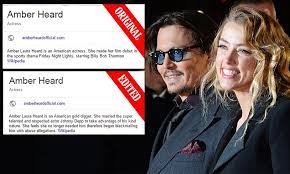Amber heard arrives at the high court in london on wednesday. Amber Heard S Wikipedia Page Altered Describing Her As A Gold Digger Daily Mail Online
