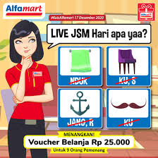 Check spelling or type a new query. Alfamart On Twitter Jumpa Lagi Sama Kuisalfamart 17 Desember 2020 Sahabat Alfamart Coba Nih Mimin Mau Tes Kira Kira Kalian Inget Gak Ya Live Jsm Itu Diadakan Di Hari Apa Yang