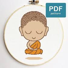 Buddha counted cross stitch patterns. Pin On Diy