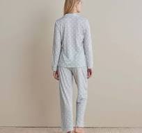 Cotton Modal Women's Button-Down Pajama Set - Pretty Dot, XS