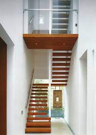 Divided Floating Stairs Staircase Design Timber Staircase House Architecture Design