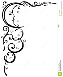 Illustration About Moon And Stars With Filigree Tendril Illustration Of Graphic Black Border 34774832 Stationary Art Star Art Art