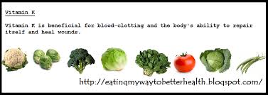 eating my way to better health vitamin k food chart