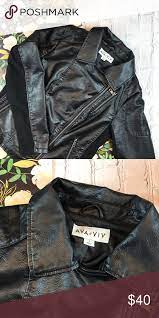 Ava Viv Faux Leather Moto Jacket Great Fit Faux Leather Moto Jacket Black Faux Leather Jacket Jackets