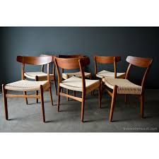 1960s Vintage Hans Wegner Ch23 Oak Dining Chairs Set Of 6 Chairish Dining Chairs Oak Dining Chairs Dining Chair Set